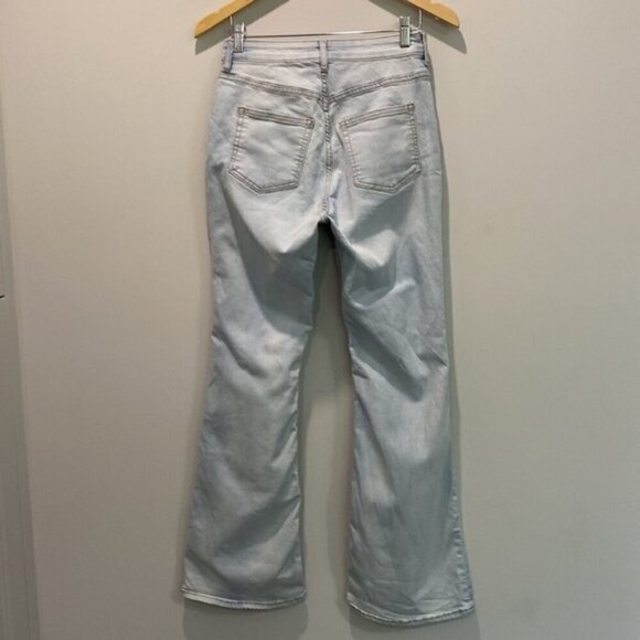 H&M Flared High Rise Distressed Light Blue Jeans Size 6 - Picture 7 of 16
